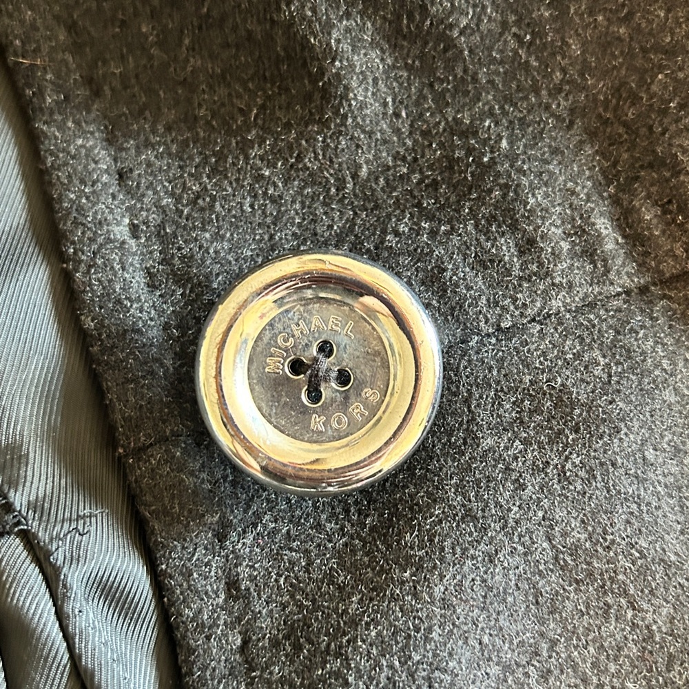 Classic Black Button-Front Wool Coat - image 4